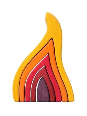 Elements Nesting Blocks: Fire 5 PCS WOODEN FIRE STACKING BLOCKS
